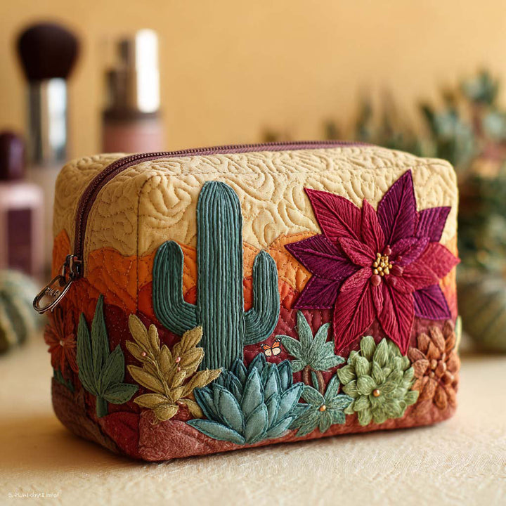 Borsa da trucco trapuntata Wild Desert