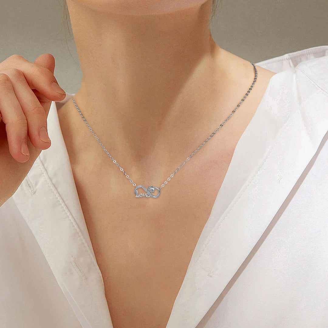 Collegati per Sempre – Collana Infinito con Zampa d'Argento