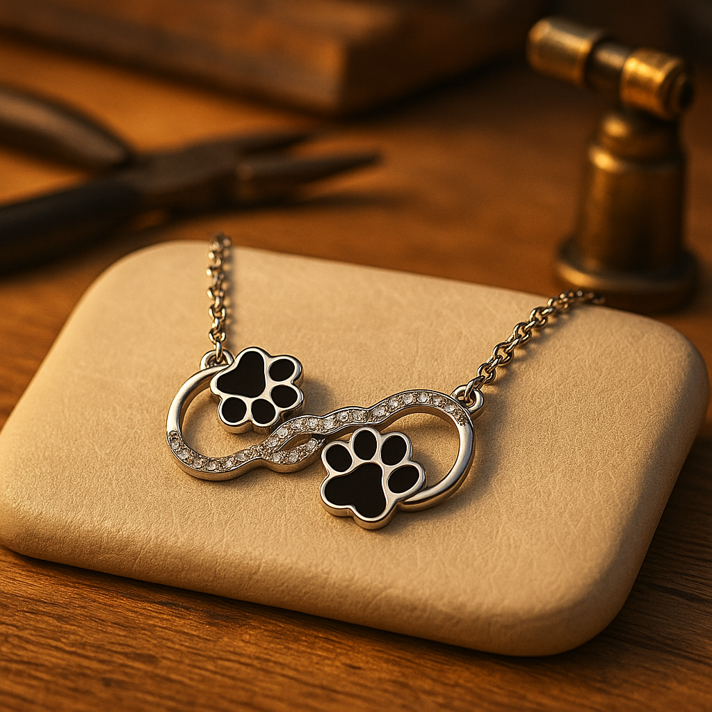 Amore Infinito – Collana con Zampa di Cane e Zirconia
