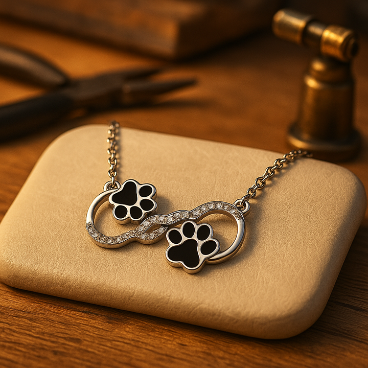 Amore Infinito – Collana con Zampa di Cane e Zirconia