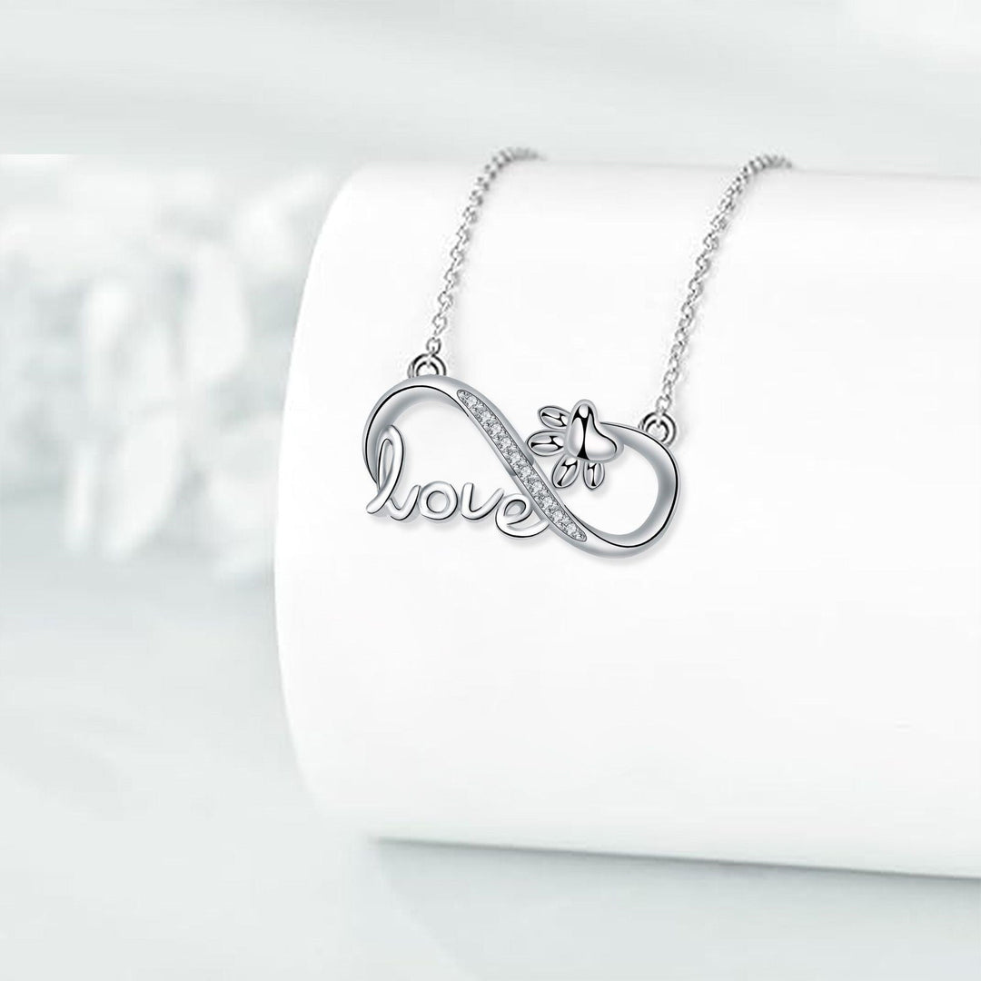 Collegati per Sempre – Collana Infinito con Zampa d'Argento