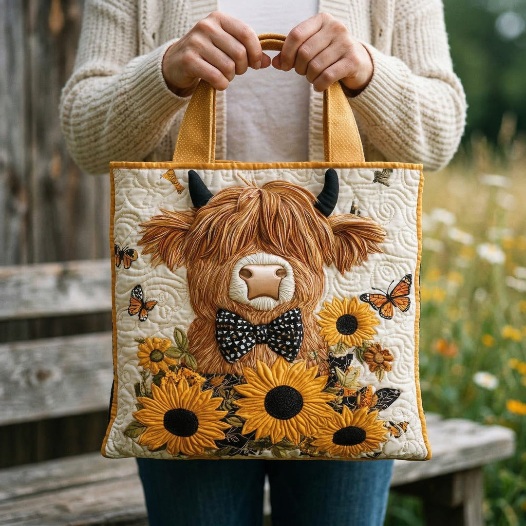 Borsa a Mano Trapuntata con Farfalla e Fiocco