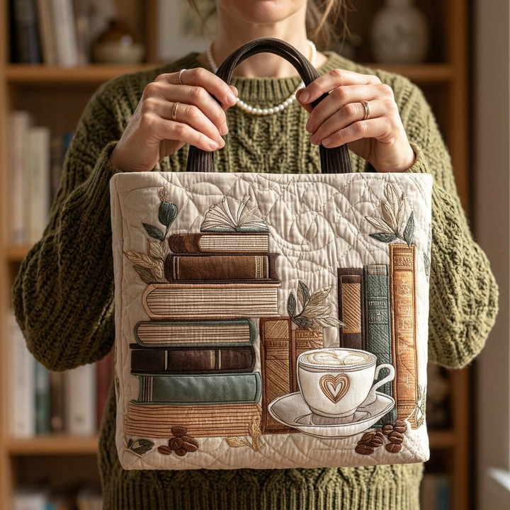 Margareta – Borsa imbottita con motivo di libri