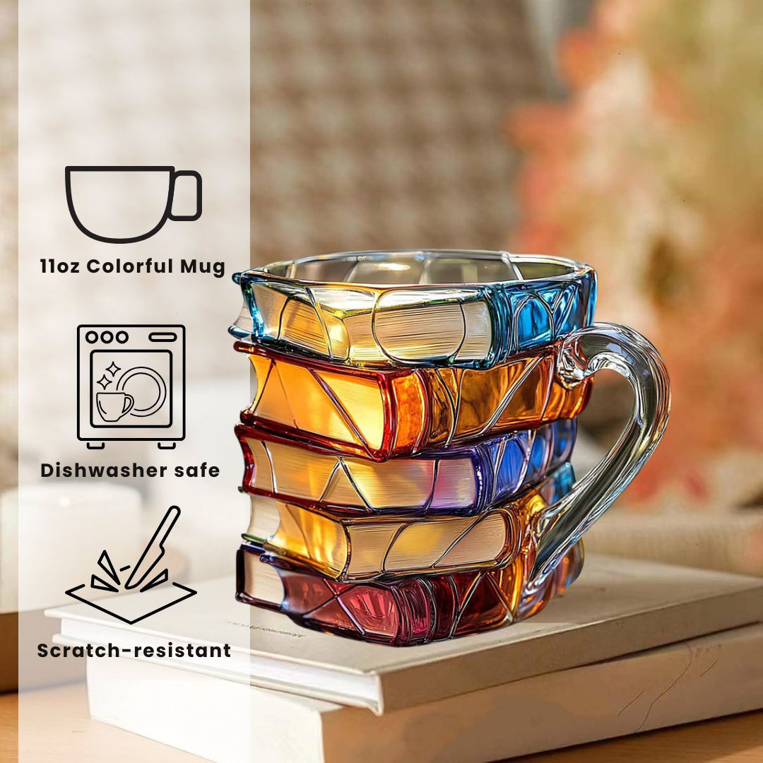 Tazza Fatto a Mano 3D della Felicità nella Lettura – Originale